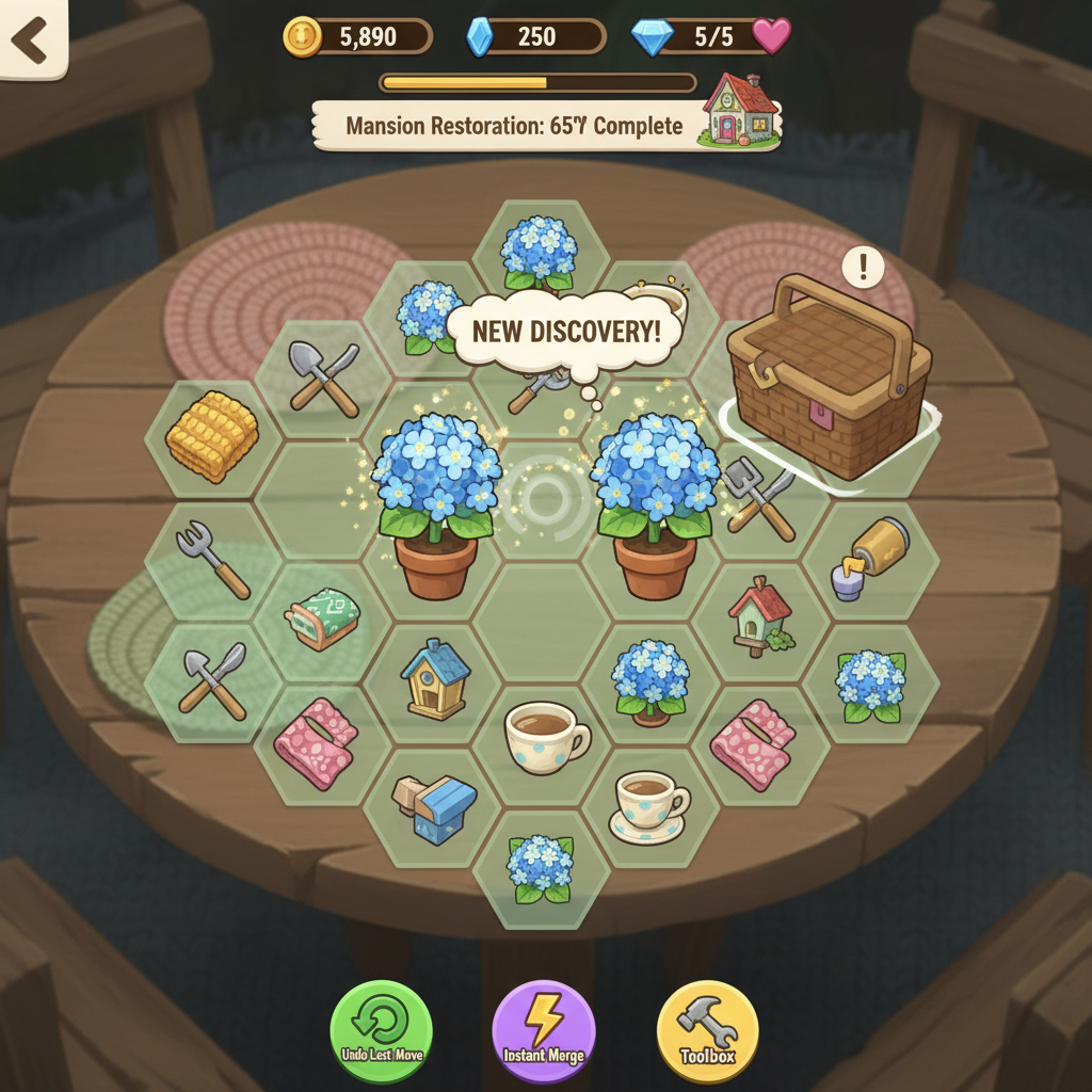 Merge Mansion hero mockup