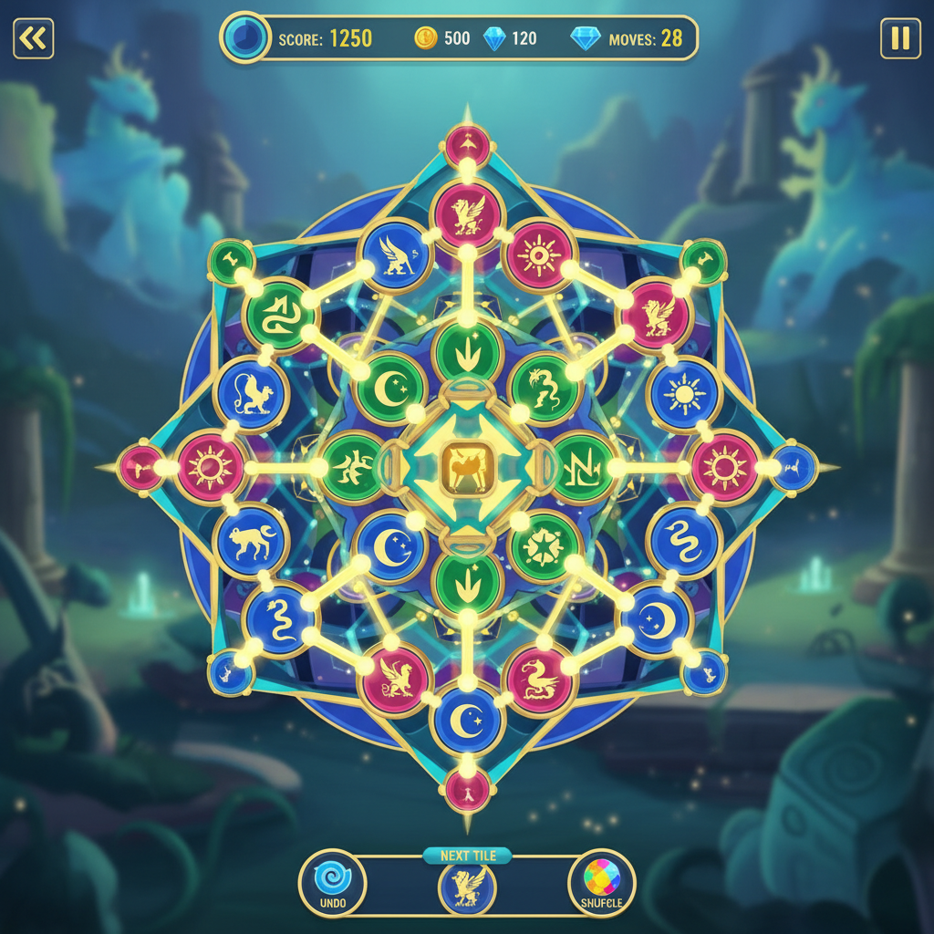 Mythic Mandala Puzzle hero mockup