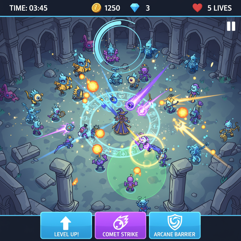 Vampire Survivors hero mockup