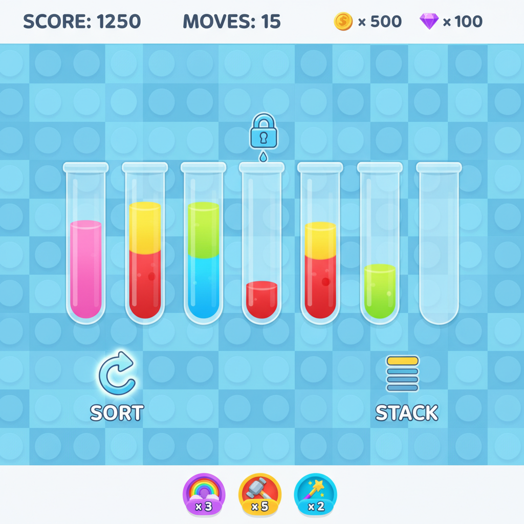 Water Sort Puzzle hero mockup